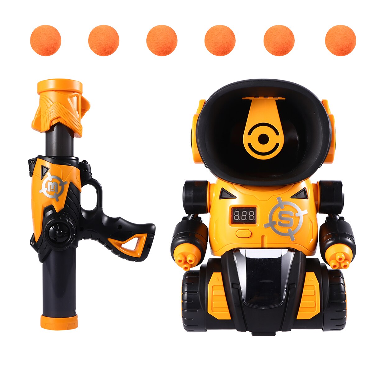 Tiro aerodinamico bambini educativi giocare bambini divertente Robot Battle Model (blu, senza batteria): Yellow