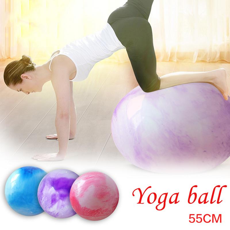 55cm Rosy Clouds Yoga Ball PVC Fitball High Pilates Exercise Balance Ball Fitness Ball Explosion-proof Ballon