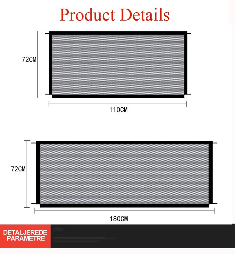 Dog Gate Ingenious Mesh Dog Fence For Indoor and Outdoor Safe Pet Dog Gate Stairs Safety Enclosure Children Pet supplies