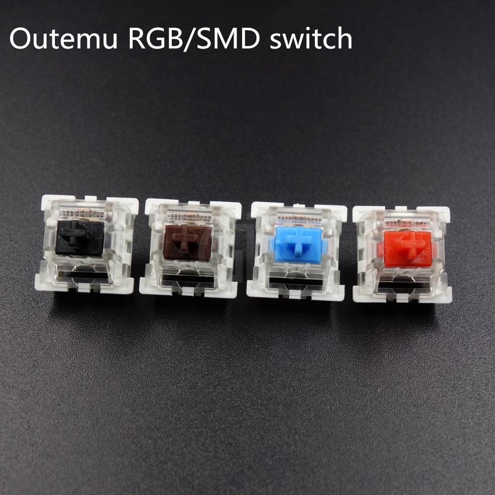 10pcs/pack original Outemu mechanical keyboard switches 3pins RGB SMD black blue red brown keyswitch