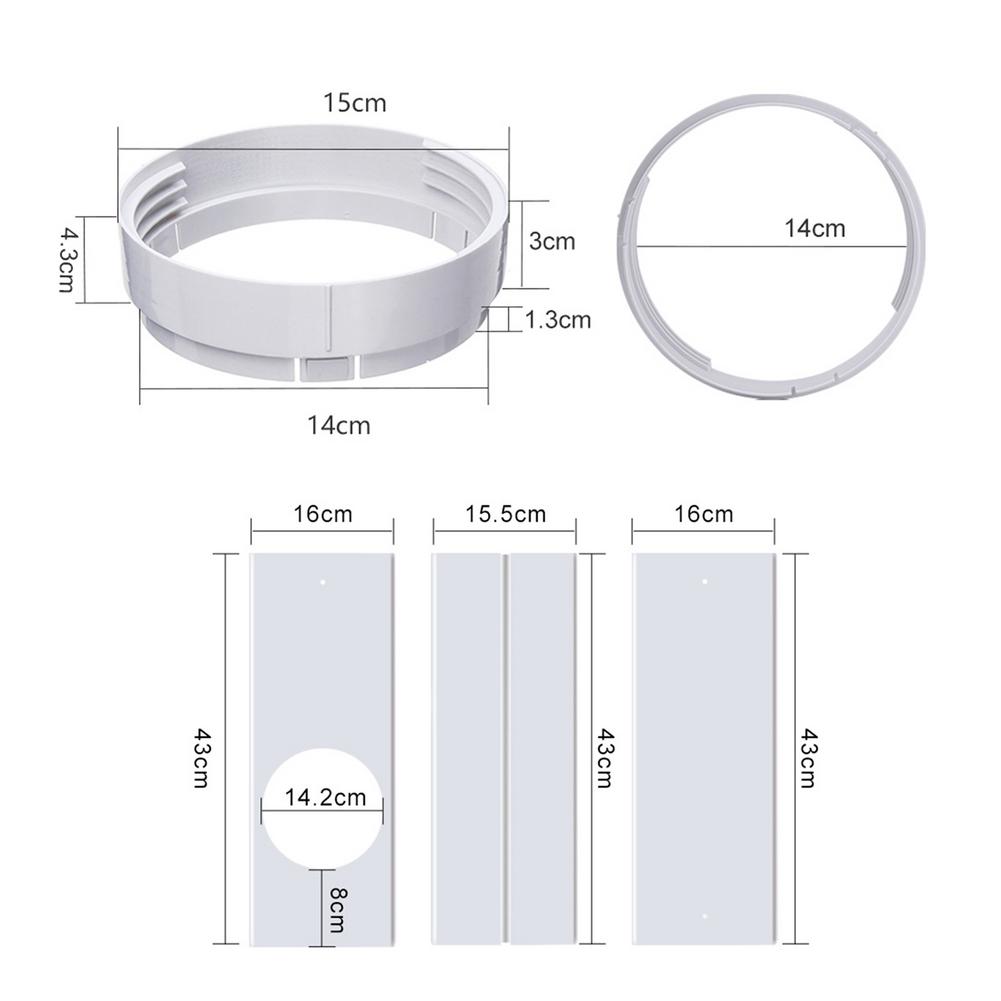 Portable Air Conditioner Window Air Lock Vent Seal Plate Window Sliding Door Sealing Kit Air Conditioners Air-Conditioning Units
