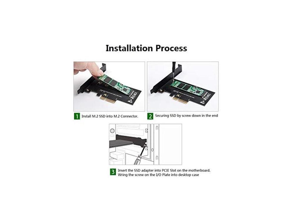 M.2 NVMe to PCIe Adapter NVMe M-Key (AHCI NVMe) SSD to PCIe 3.0 x4 Adapter - Support M.2 PCIe 2280 2260 2242 Samsung PM961 960EV