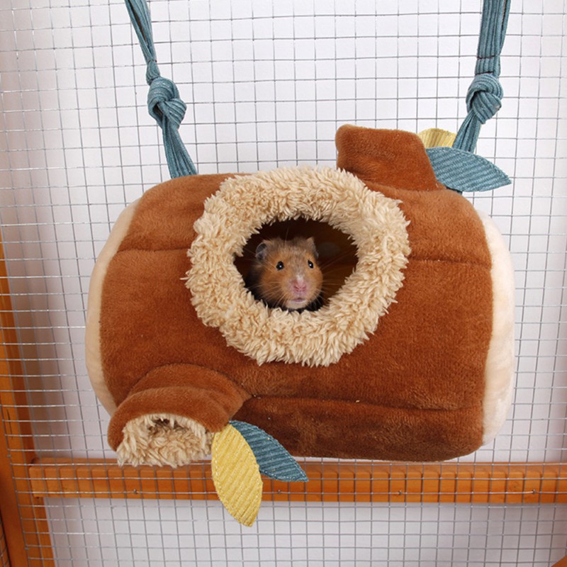 Plüsch Stumpf Hamster Tunnel Hängematte Hängen Nest Weiche Haus Bett KäFeige Für Mini Ebene Kleine Haustier Mäbenutzen Ratte Nest Bett