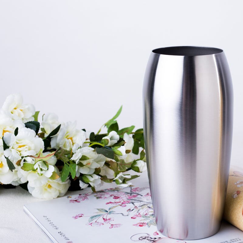 Blumen Vasen Tafelaufsatz Vase Metall Silber Tabletop Blume Halfter Edelstahl für Heimat Dekoration Beste G019