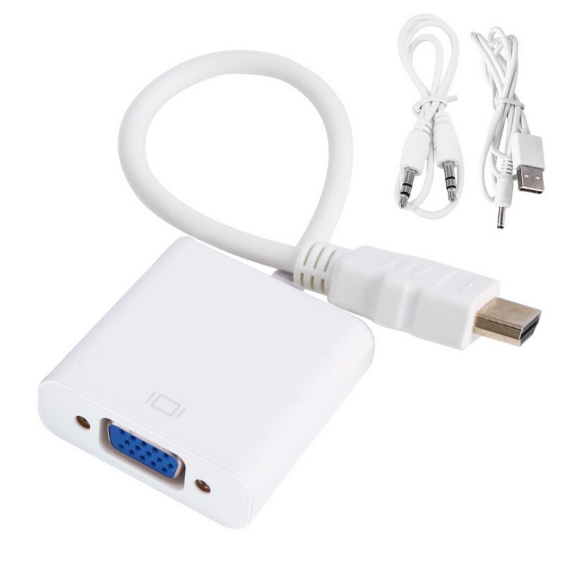 1080P HDMI To VGA Adapter Digital To Analog Converter Cable For Xbox PS4 PC Laptop TV Box To Projector Displayer HDTV: P019979