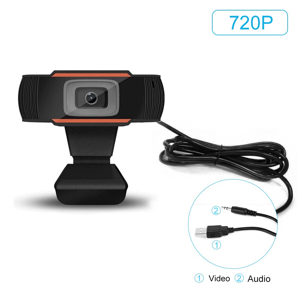 Webcam full HD 1080p webcam met microfoon voor live-uitzending videogesprek conferentiewerk mini pc camera webcam voor computer: U2-LY 720P