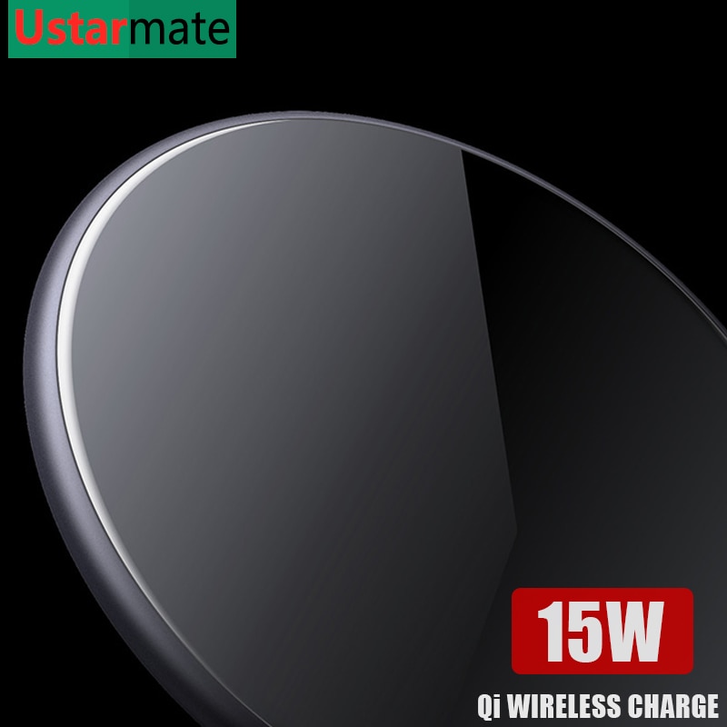 15W Qi Snelle Draadloze Oplader Voor Huawei Mate 20 Pro Samsung Note 10 Plus Spiegel Quick Telefoon Draadloos Opladen pad voor iPhone 11