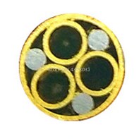 Remaches de pasador de mosaico de 6mm para tornillo de mango de cuchillo, remaches de mosaicos de latón, tubo de acero para uñas, más , estilo exquisito, longitud de 90mm: YELLOW