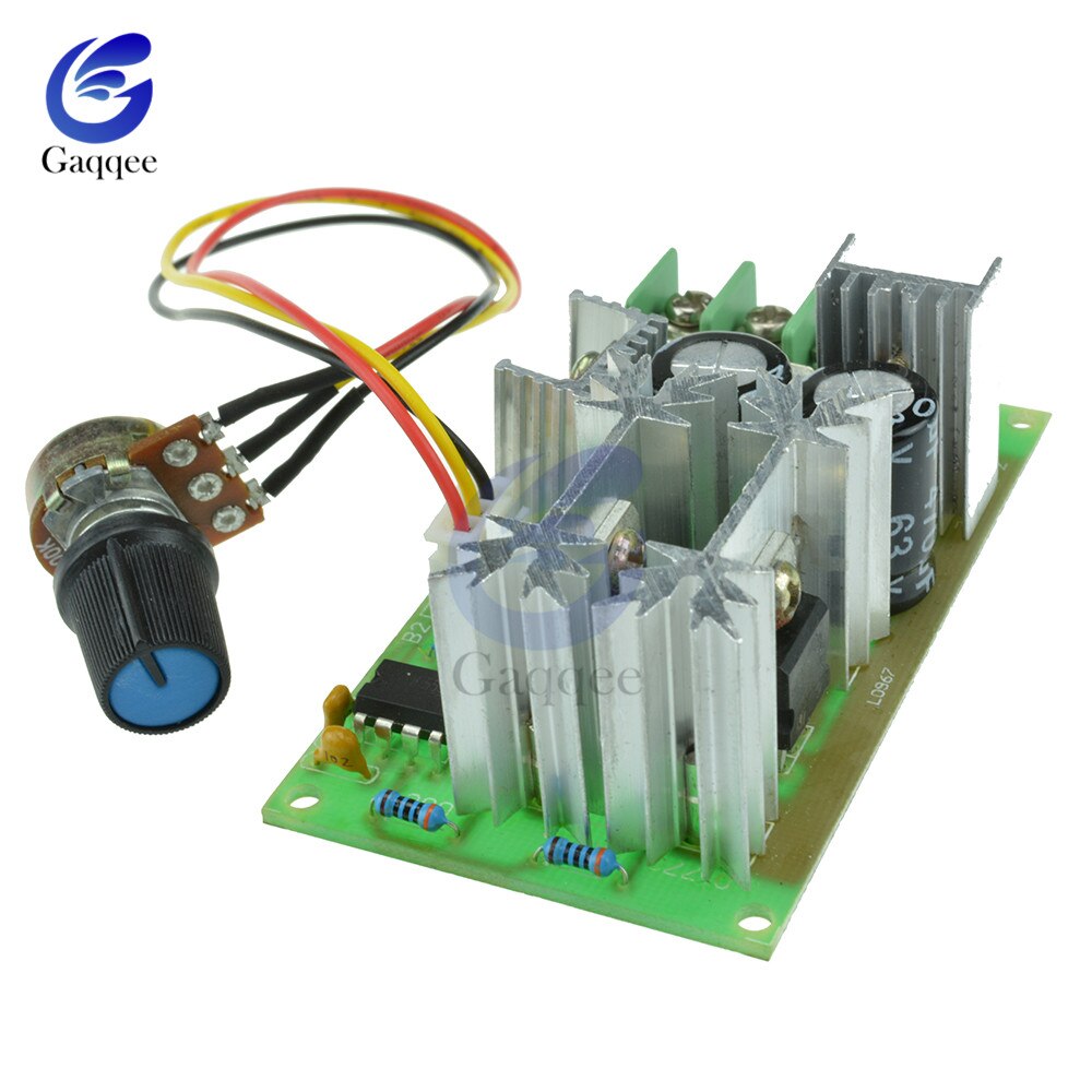 DC 10-60V DC 10V-60V Motor Speed Control Regulator PWM Motor Speed Controller Switch 20A Current Regulator Module 12V 24V 48V