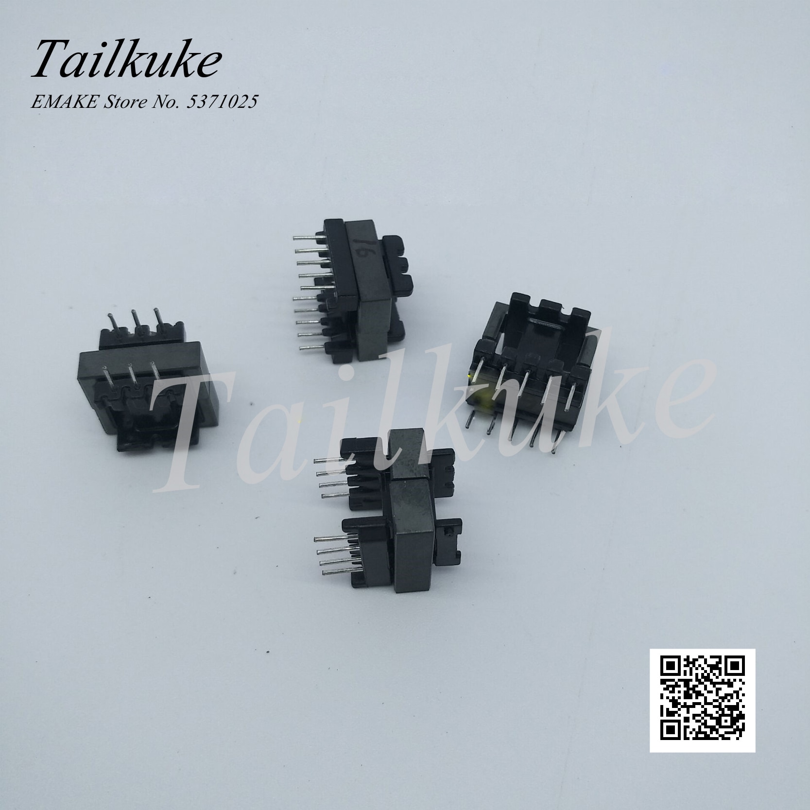 10sets/lot EE16 Magnetic Core Supporting Bakelite Skeleton Horizontal 4 4 Complete Set EE16 Ferrite Core PC40 Transformer Core
