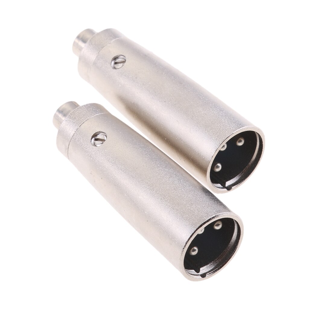 XLR Male To RCA Female Adapter For Microphone Connectors Amplifier