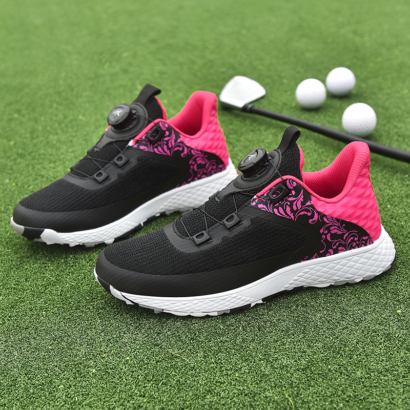 Zapatos de golf profesionales sin tachuelas para mujer, zapatos deportivos cómodos y transpirables ligeros, zapatos de entrenamiento
