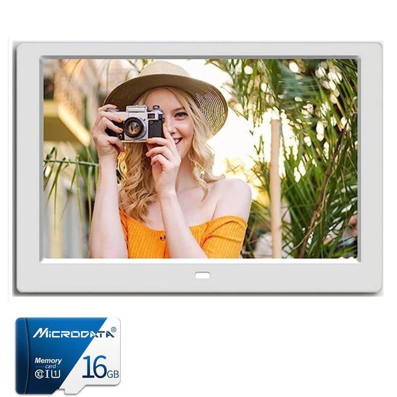 10-Zoll-Digitalfotorahmen mit 1280 x 800 IPS-Bildschirm, digitaler Bilderrahmen mit 1080P-Videomusik-Diashow, volle Funktion: Grün / EU-Stecker