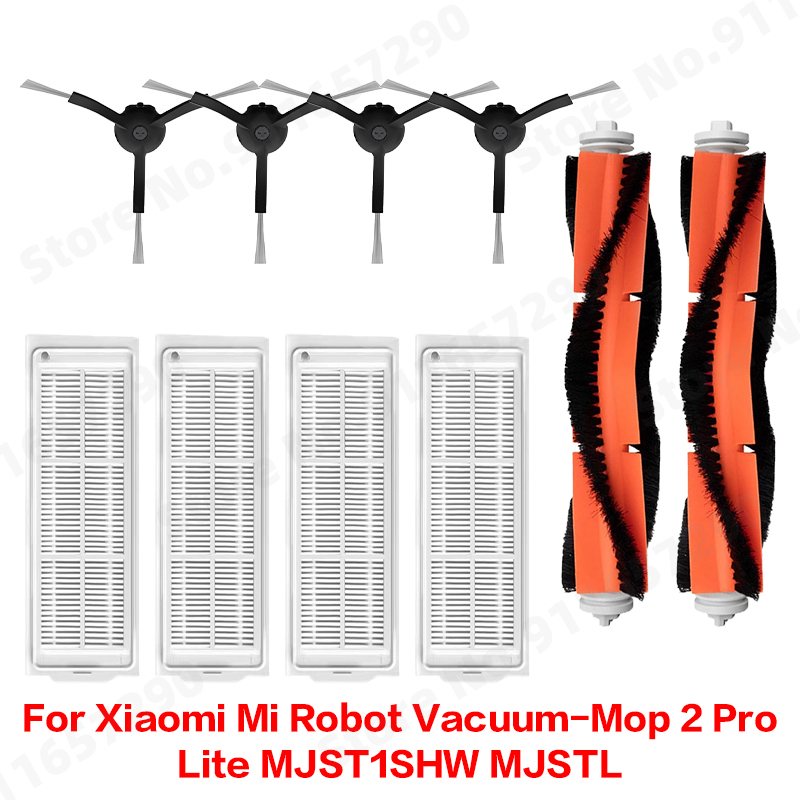 Para Xiaomi Mi Robot aspirador-mopa 2 Pro/Lite MJST1SHW MJSTL Cepillo principal lateral tanque de agua caja de polvo paño de mopa accesorios de filtro HEPA