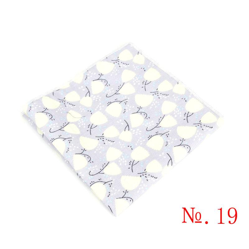 Retro zakdoeken voor kinderen, vintage katoenen zakdoeken, herenpochetten, kinderbloemenprint, casual vintage zakdoeken: 19