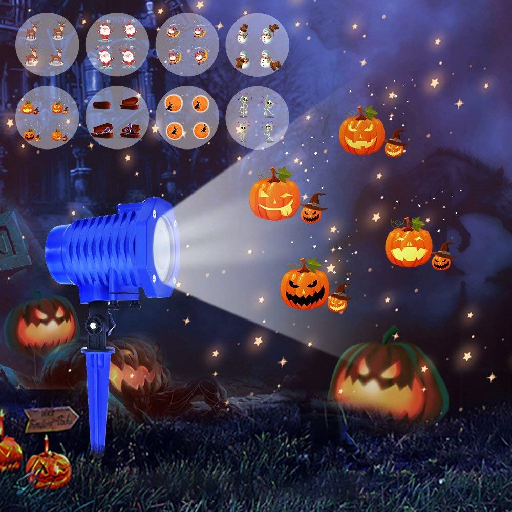 Vnl  ip65 animerad led projektor ljus hög ljusstyrka 5w sata älg mönster vattentät för halloween julfest
