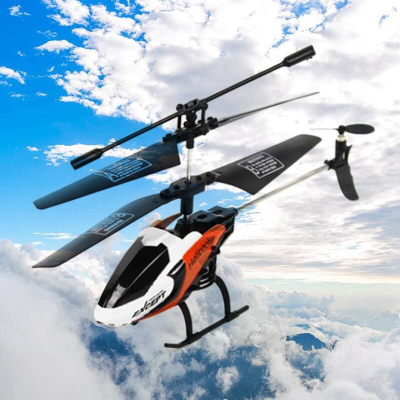 3.5CH 2.4Ghz Rc Helicopter Drone Outdoor Vliegende Rc Speelgoed Afstandsbediening Vliegtuigen Modus 2 Rtf Helicopter Wit & Oranje