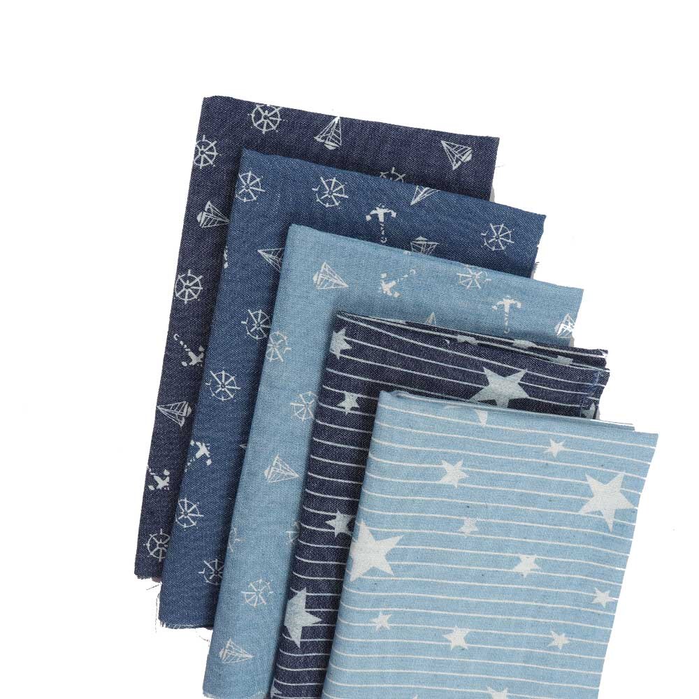 Tissu Denim doux de 40CM x 50CM, tissu de Cowboy en coton lavé DIY, vêtements de bébé, couette à coudre, sacs faits à la main