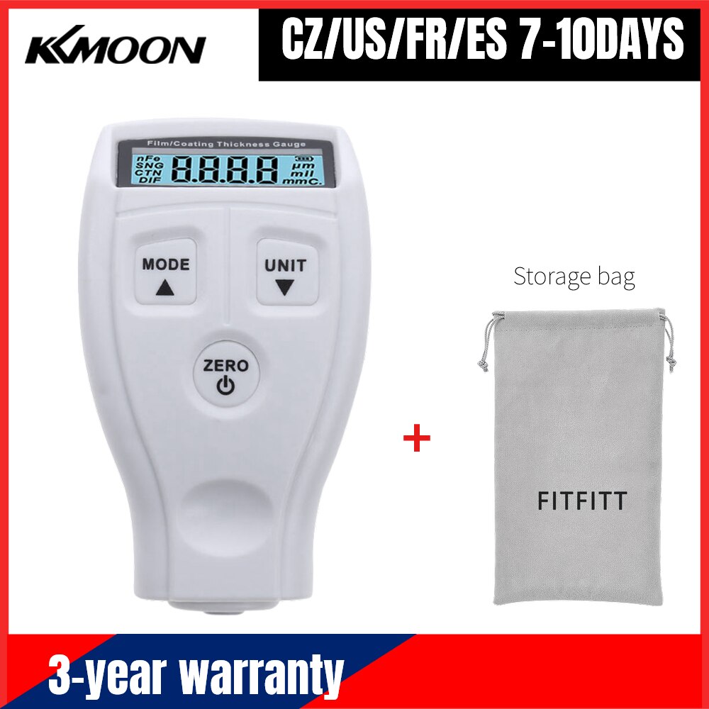 Paint Thickness Tester Car Coating Film Thickness Gauge 0~2000um Digital Coating Meter With LCD Display car Paint Films Tester: TYPE 1-W