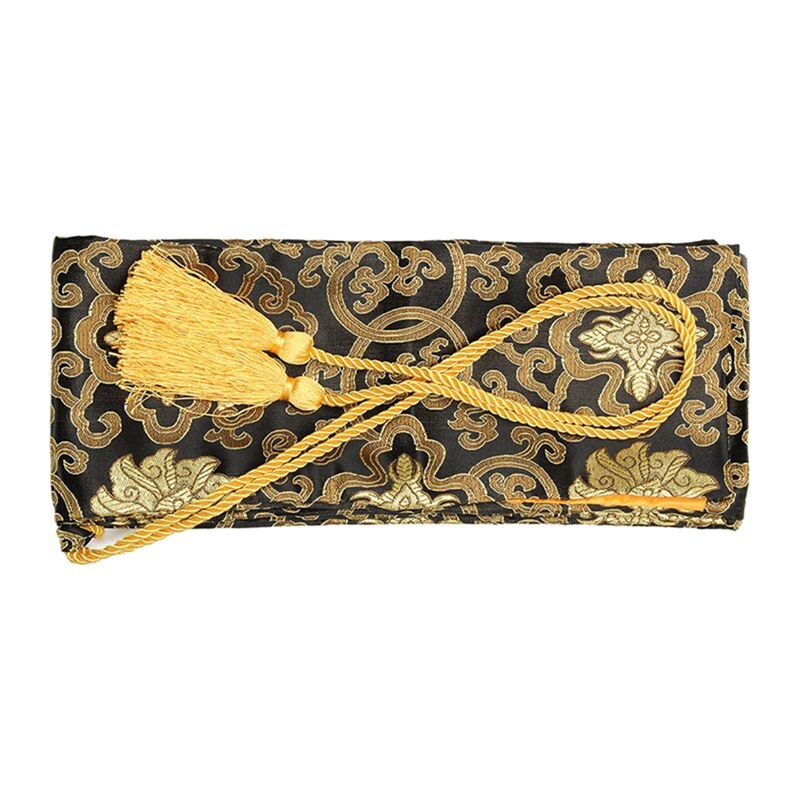 Sac En Soie Pour épée De Samouraï - Pour Katana, Wakizashi Ou Tanto - 130 X 12 Cm, Couleur Noir - 13