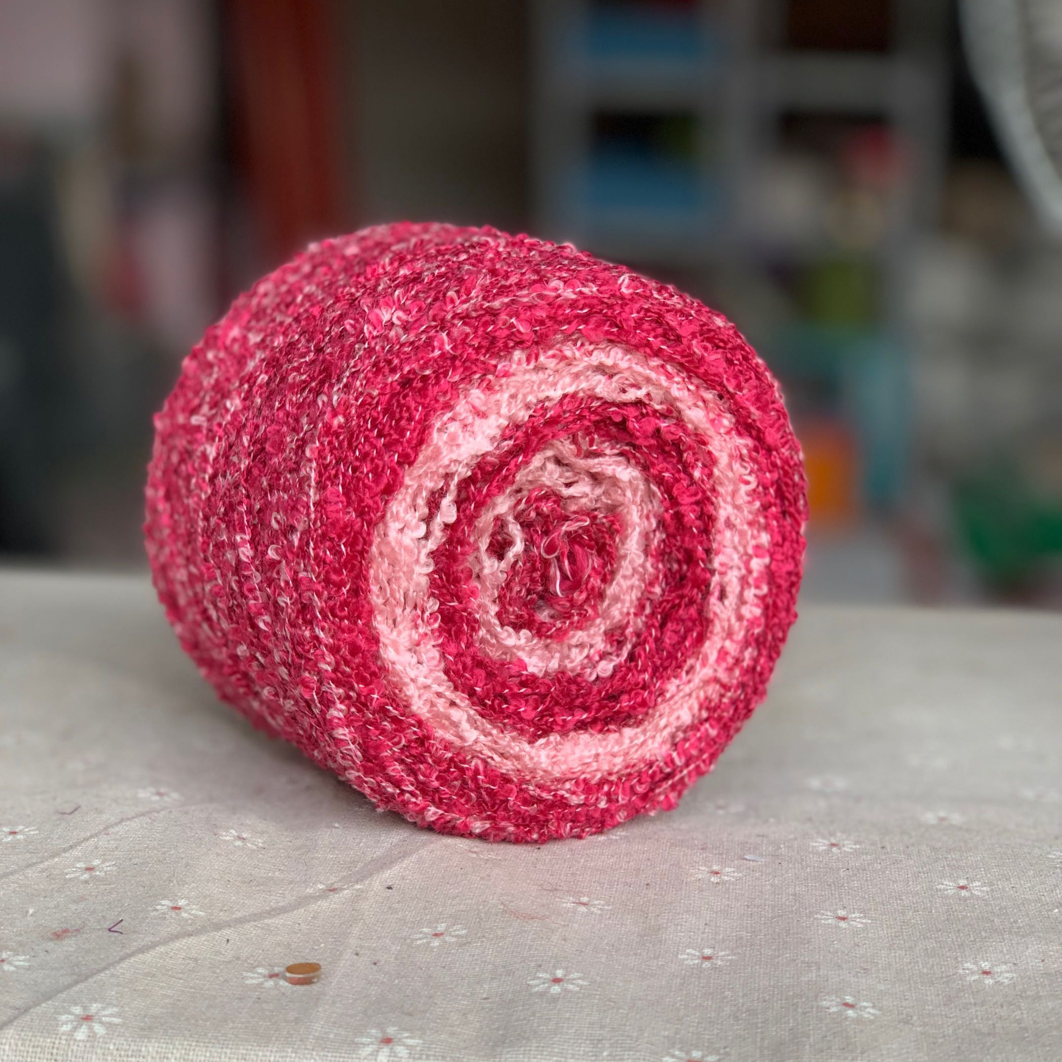 Limited 250g beautiful colorful fancy space dye acrylic loop yarn for knitting DIY Sewing weaving crochet thread X5211