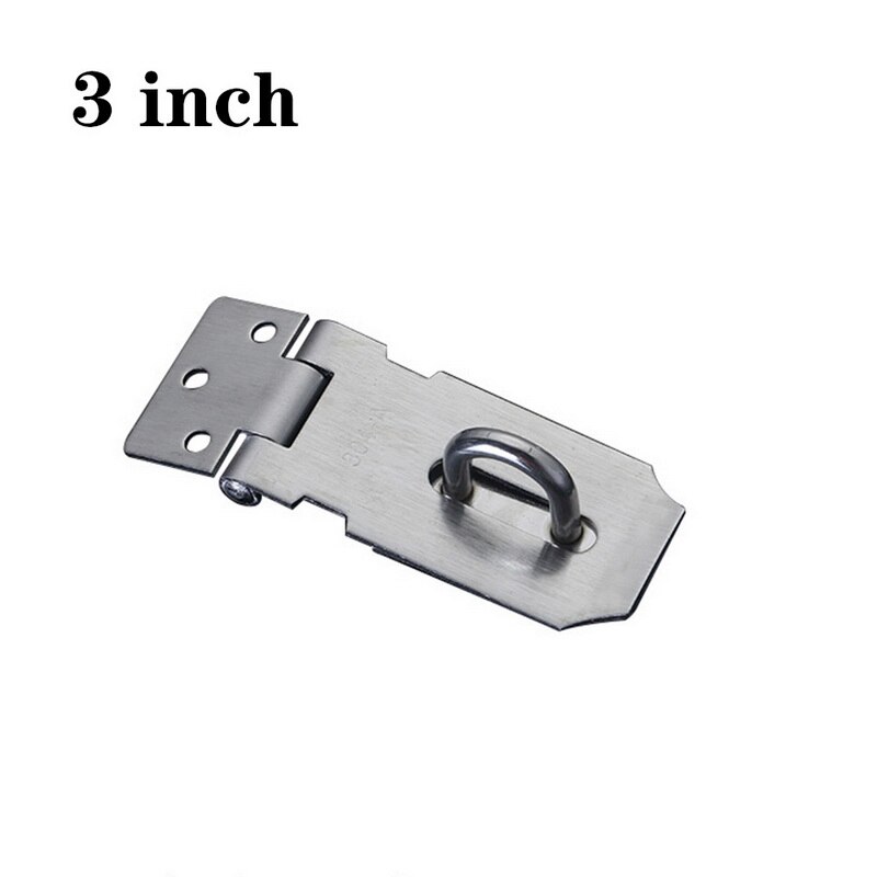 Padlock Hasp Door Clasp Hasp Latch Lock Stainless Steel Hasp and Staple with Screws for Door Window Cabinet sales door lock: silver 3 inch