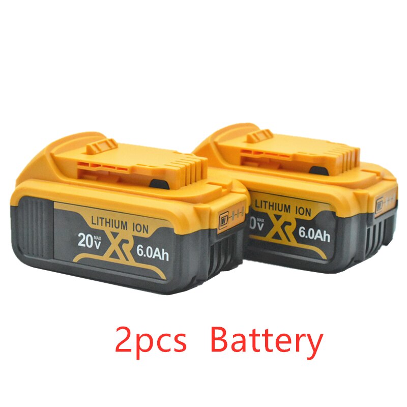 100% DCB200 20V 6000mAh replaceable Li-ion battery compatible with Dewalt 18 Volt MAX XR power tools lithium Batteries: black