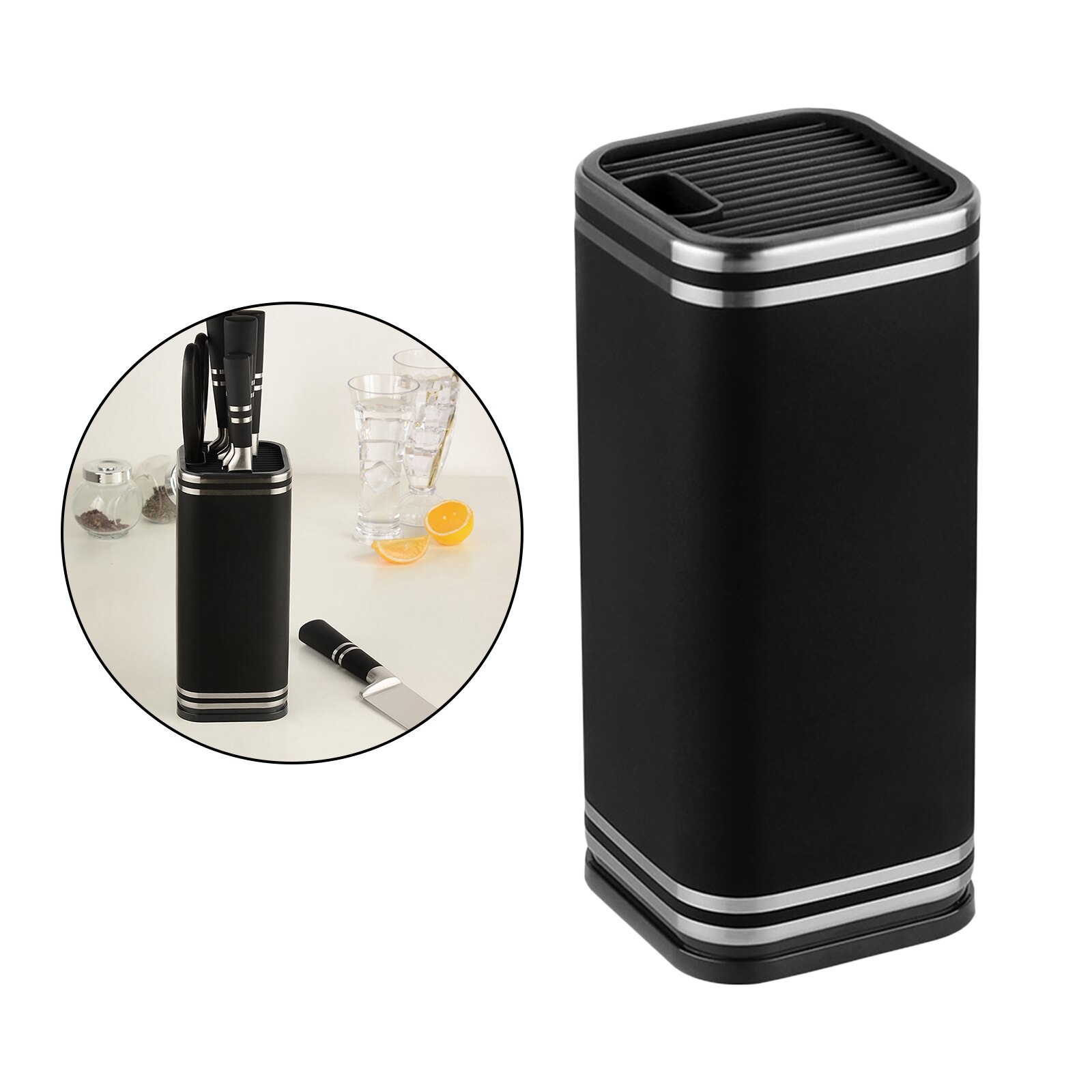 Stainless Steel Kitchen Knife Holder Storage Rack Tool Holder For Multi Kitchen Knife Set Scissors: Style 6