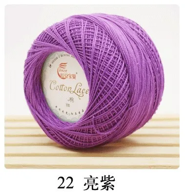 45g Lace Yarn 100% Cotton Yarn for Crocheting Fine Combed Yarn Tshirt Yarn Knitting Bobbin Lace Quilting Sewing Mercerized