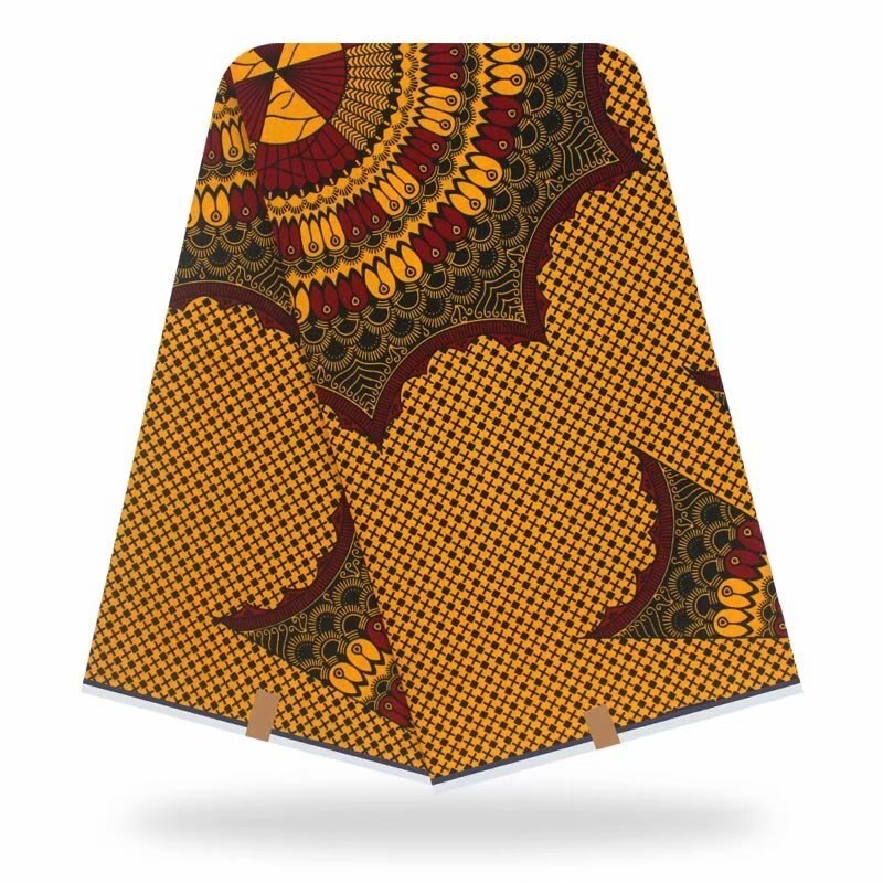 african Wax Prints Fabric ankara dresses Fabric 100% cotton african traditional fabric african dresses: Apricot
