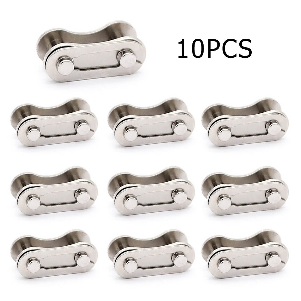 10pcs Bicycle Chain Master Link 1/2 X 1/8 Steel Single Speed Quick Chain Master Links Connector Bike Accessories