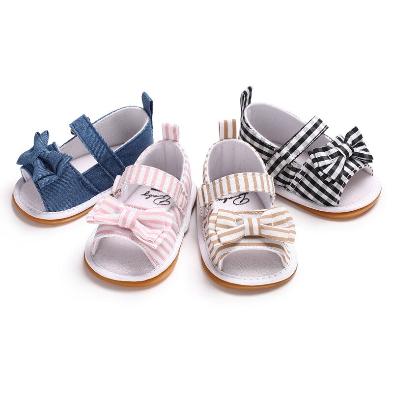 Newborn Shoes canvas Toddler Infant baby girl sandals soft bottom First Walker C473 4colors TX02