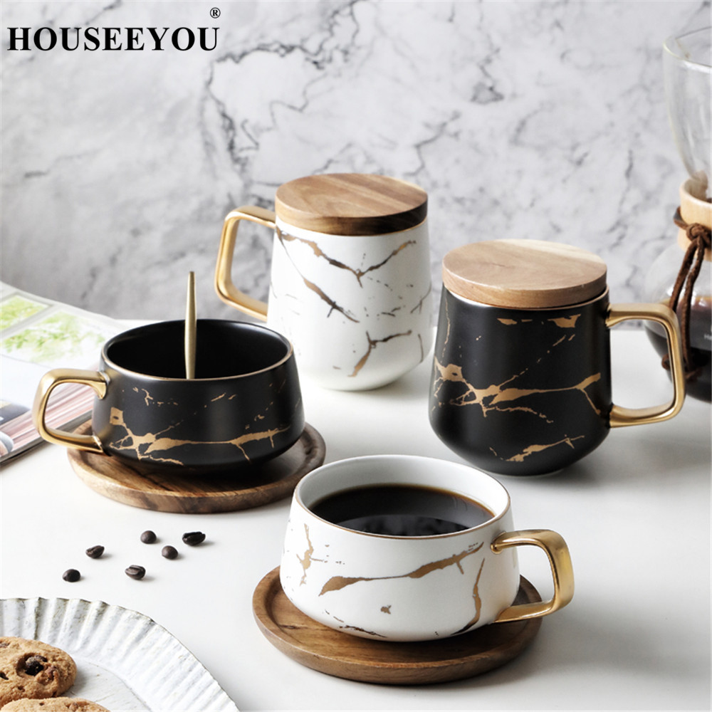 Ensemble de cuillères à café en céramique, tasses de chat à café, condensé à l&#39;italienne, tasse de thé, petite tasse de café avec plat
