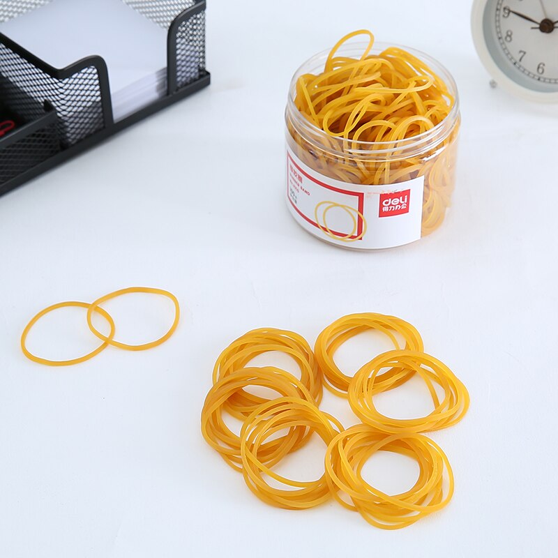 Deli Stationery Office Supplies 100g elastic band Rubber Bands latex loop Stationery Holder Desk Accessories Shop