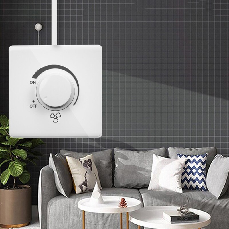 Controlador de velocidad continuo para ventilador de techo, interruptor de atenuación de pared, 220V, 10A, 86 tipos
