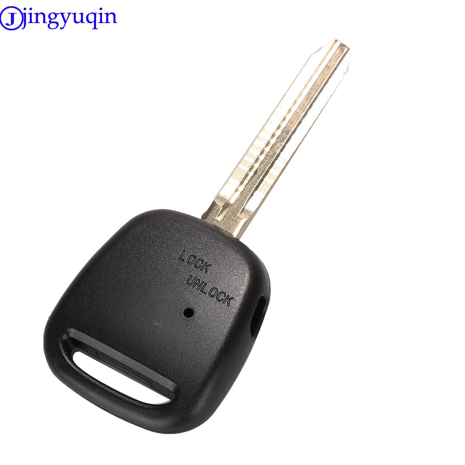 Jingyuqin 1/2 botones reemplazo Fob llave remota carcasa cubierta hoja para Toyota Carina Estima Harrier Previa Corolla Celica