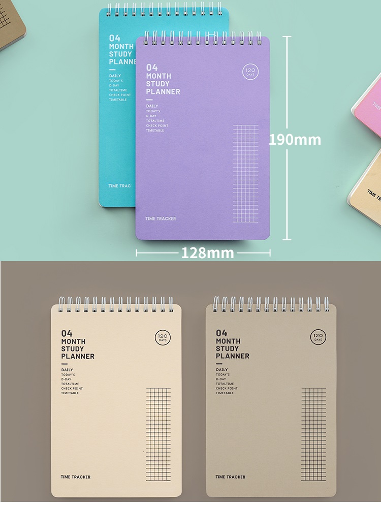 Study Planner Daily Planner 4 Month Student Planner Organizer Notebook Timetable Time Tracker 120 Day Planner Portable Schedule