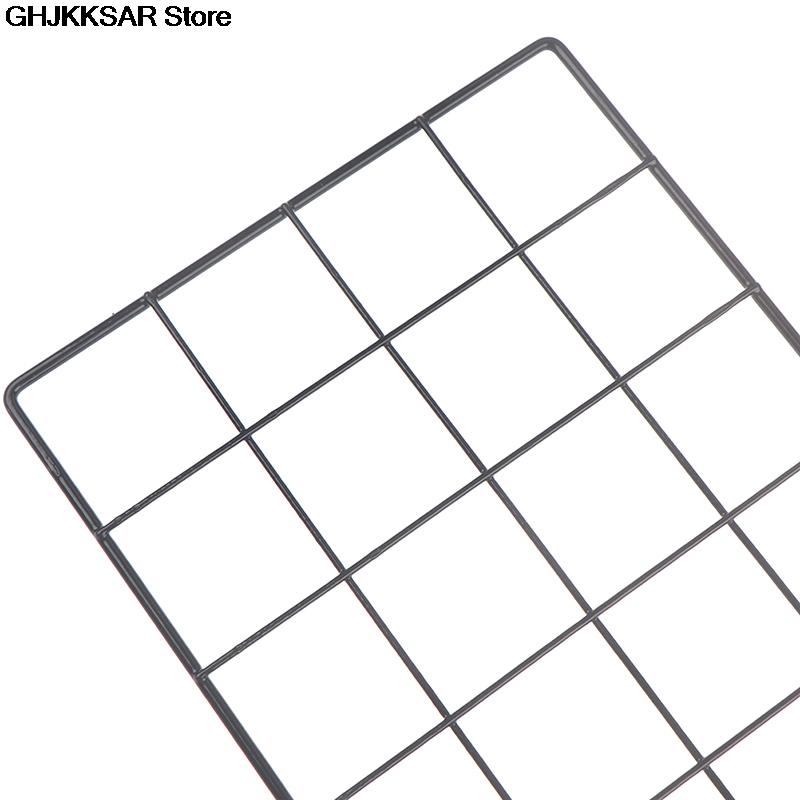 Modernt hem väggdekoration järn galler nordisk konst fotovisningsram fest metallhylla mesh vykort diy rack 40* cm  x 20cm