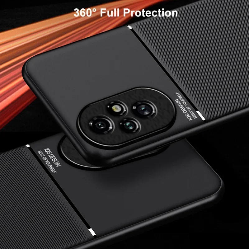 Capa magnética de couro pu para honor 200 pro, capa traseira fosca de silicone com proteção total para honor 50 60 70 80 90 100 pro