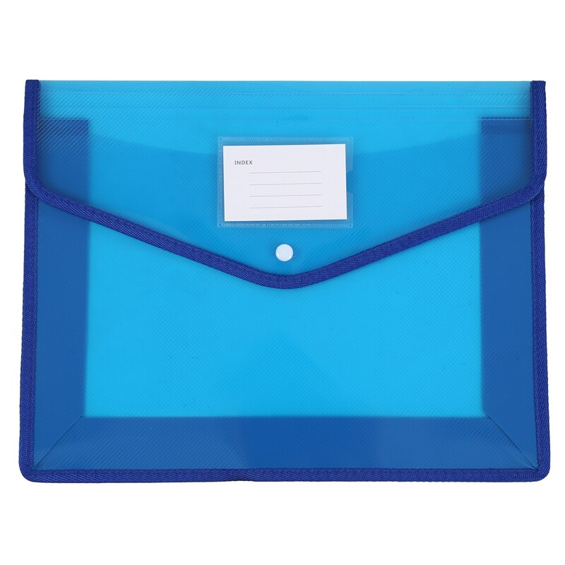 9Pcs/Set A4 Plastic File Wallet Document Folder Premium Poly Pockets Envelope with Business Card Holder