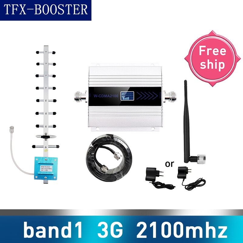AMPLIFICADOR DE señal móvil WCDMA 3G, repetidor de 2100MHz, banda 1 LCD, amplificador de teléfono móvil, Ripetitore,