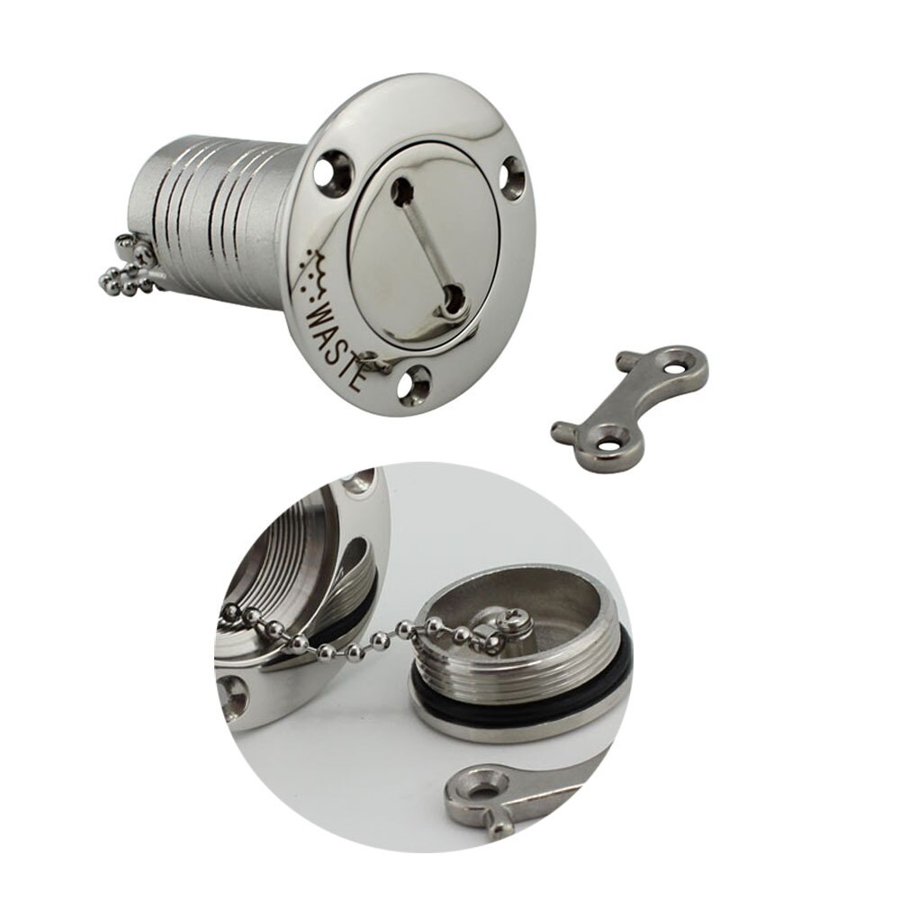 Marine Boot Dek Filler Rvs 316 Hardware GAS DIESEL BRANDSTOF AFVAL WATER Key Cap Filler 1.5 "en 2"
