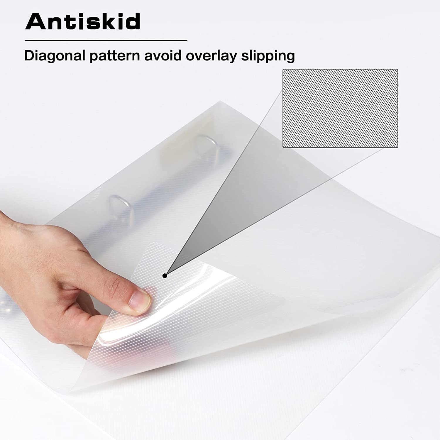 A4 Size 3 Ring Transparency Binder Cover Organizer Folder Holds 8.5&#39;&#39; x 11&#39;&#39; Paper, Clear View Binder D Ring for School, Office