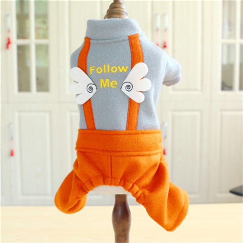 Vinterhund kappa jacka jeans hundkläder för små medelstora hundar kostym vår höst husdjur jumpsuit valp outfit husdjur hundar kläder: Grå / Xs