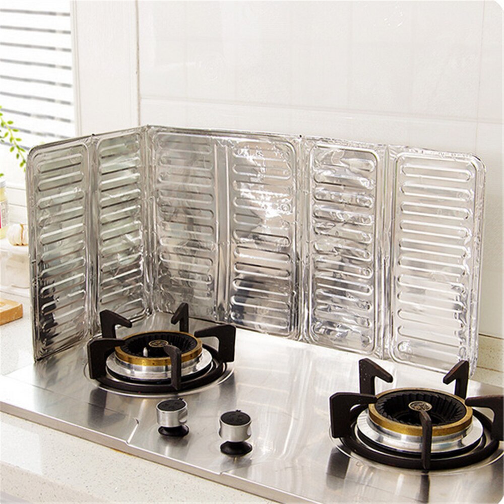 1 st oljeblock kök gasspis baffel fett folie isolering stänkplatta matlagning baffel stanniol skiva aluminium kokkärl