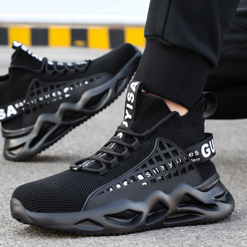 Ademend Mannelijke Veiligheidsschoenen Antislip Onverwoestbaar Mannen Werken Laarzen Stalen Neus Anti-Smash Bouw Licht Sneakers Voor man