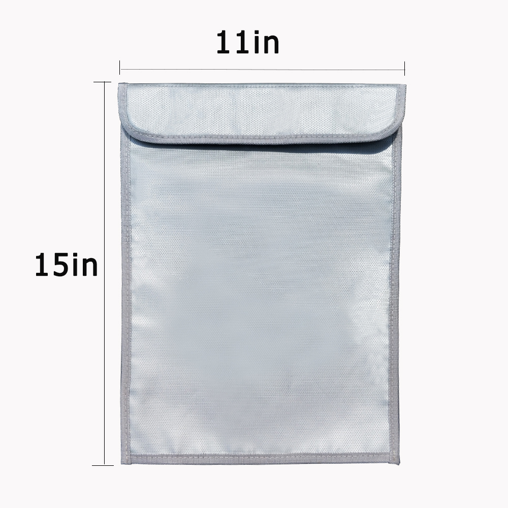 Home Safe Security Fireproof Document Bag 15 x 11 Inches Large Fire Resistant Envelope Pouch for Valuables