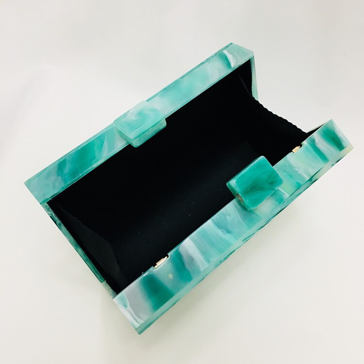 Marblegreen Mini Vrouwen Avond Tassen Dames Clutch Purse Schouder Wedding Party Acryl Box Koppelingen Handtassen Tassen