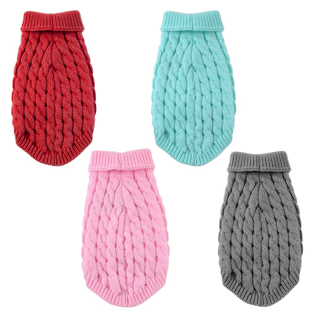 Warm Dog Cat Sweater Clothing Winter Turtleneck Knitted Pet Cat Puppy Clothes Costume For Small Dogs Cats Chihuahua Outfit Vest