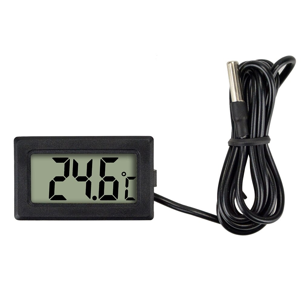 Mini Digital LCD Probe Fridge Freezer Thermometer Sensor Thermometer Thermograph For Aquarium Refrigerator Kit Chen Bar Use: Black